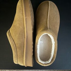 Auden Tan Suede Slippers